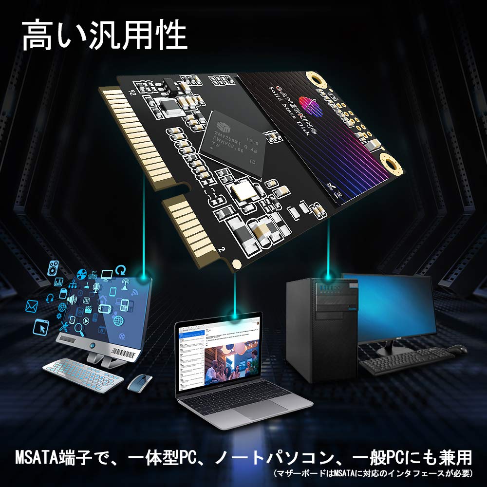 Amazon | Gamerking Msata SSD 512GB SATA III 内蔵型 Solid State