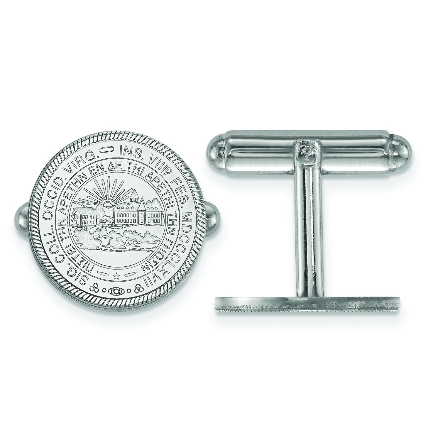 West Virginia Crest Cufflinks (Sterling Silver)