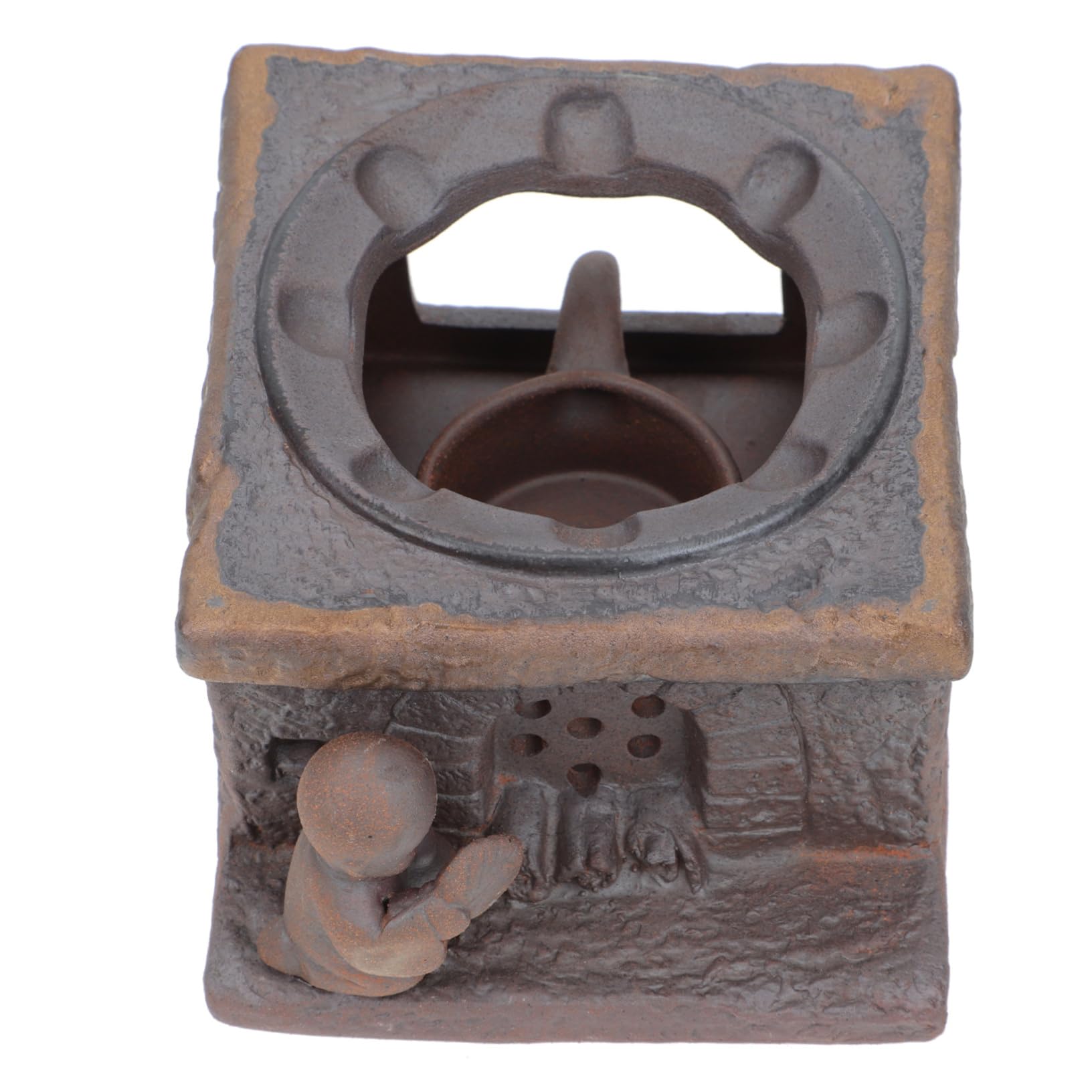 FUNOMOCYA Retro Ceramic Tea Warmer Home Decorative Teapot Heater Smooth Surface Design Lightweight Portable Present for Tea Lovers