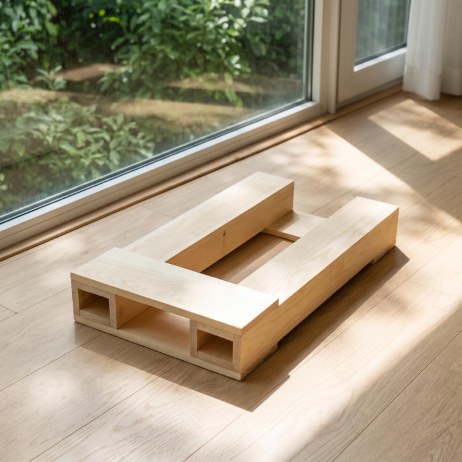 Kratzbrett Katze Kratzboard Kratzmatte Kratzmöbel aus Massivem Kiefernholz mit Sisalfläche für Rutschfestes Kratzen Und Zuchtunterstützung für Wohnung, Style to 2