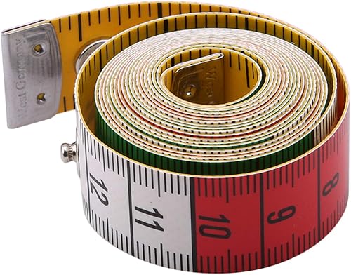 Cinta métrica del cuerpo, cinta métrica echada a un lado doble con pulgadas y cm para la familia sastre que mide la cintura del pecho