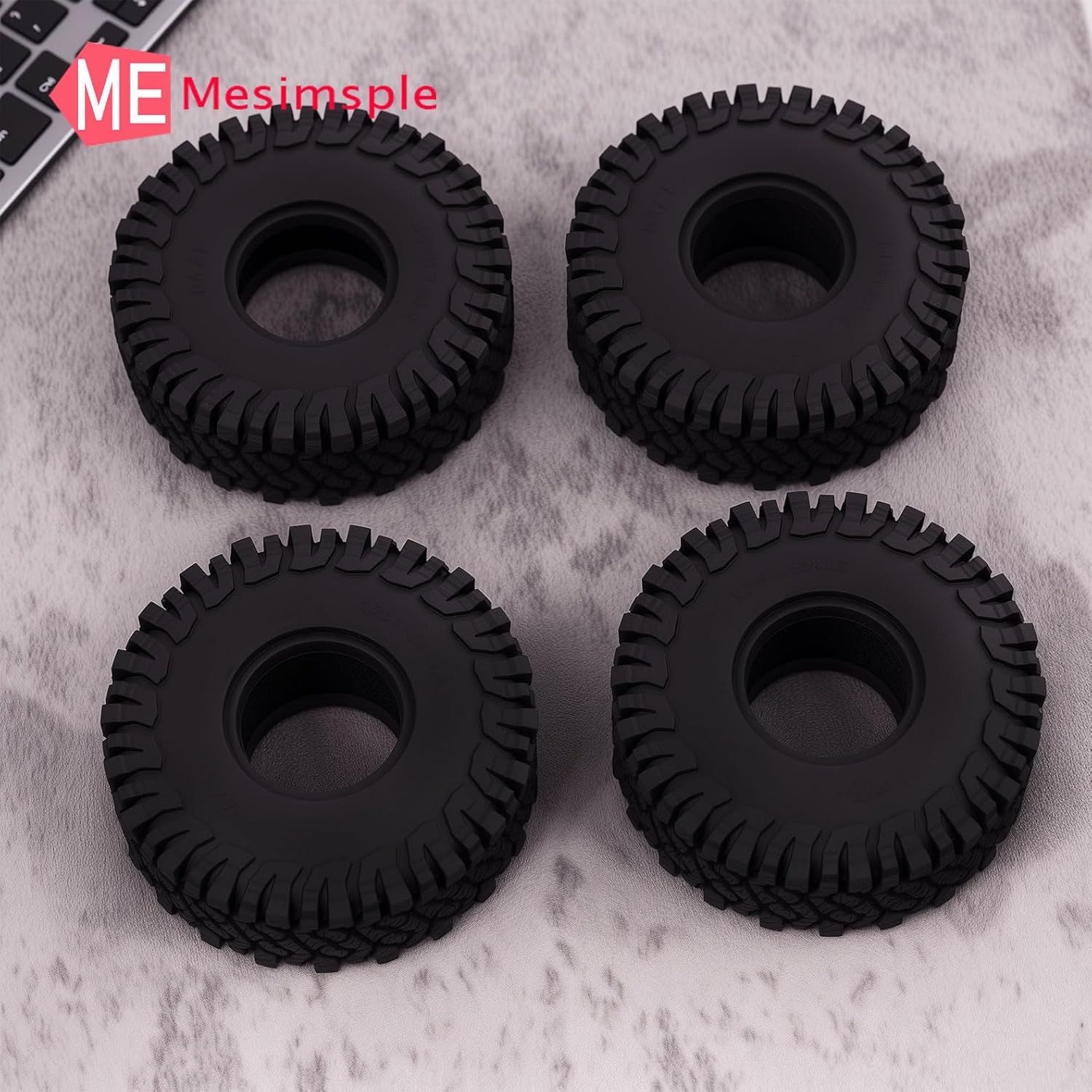 New Decorative Pattern 1.9 Inch Rubber Tire for Redcat Axial HSP HPI 1/10 Gen 7 Gen8 Pro SCX10 Pro II III TRX4 D90 VS4-10 Series Upgrades Part