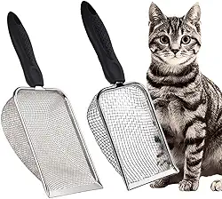 Pa Higienica Coletora Fezes Coco Gato Cachorro Cao Pet Kit 2 Uni Aço Inox Limpeza Caixinha De Areia Higienizaçao