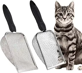 Pa Higienica Coletora Fezes Coco Gato Cachorro Cao Pet Kit 2 Uni Aço Inox Limpeza Caixinha De Areia Higienizaçao