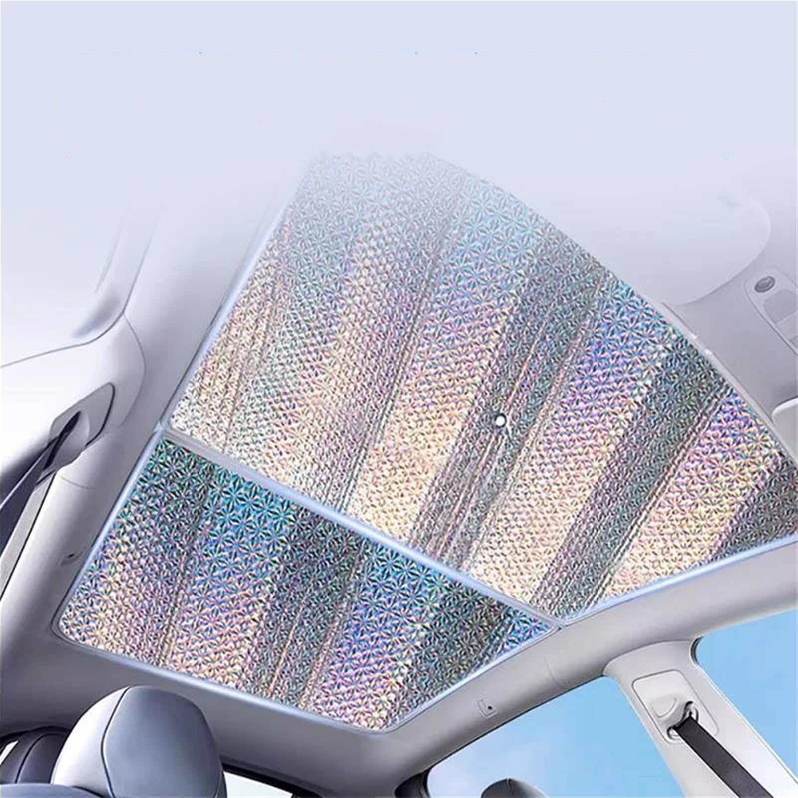 Tenda Tettuccio Apribile Auto Parasole Per Tettuccio Apribile Adatto A Per VW Per Sharan 7N 2012~2019 Protezione Termica Per Tetto Panoramico E Accessori Per Finestrini(Argento Nero)