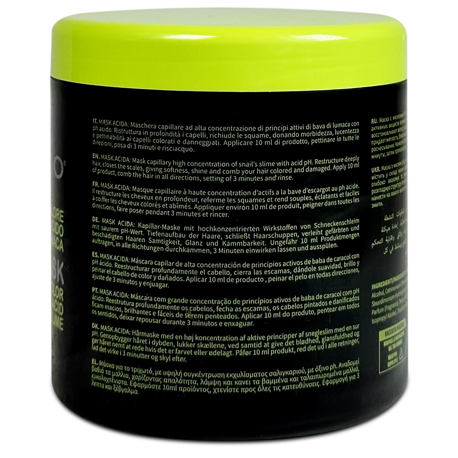 Mascarilla Capilar Ácida con Baba de Caracol, 1000 ml, 5 Unidades | Para Pelo Teñido, Restaura, Protege el Color y Aporta Brillo Intenso