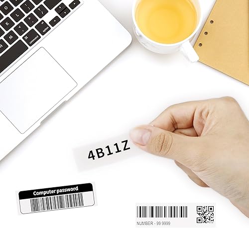 Miniatura 8 de Vixic D480BT Label Tape 4B11Z, Compatible Brother Label Tape Replacement for Brother TZe Laminated P Touch Label Tape 18mm 0.7 Inch Black on Clear