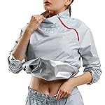 HOTSUIT Sauna Jacket for Women Lightweight Sauna Suit Jacket Anti Rip Gym Sweat Suit Women, Gray, 4XL