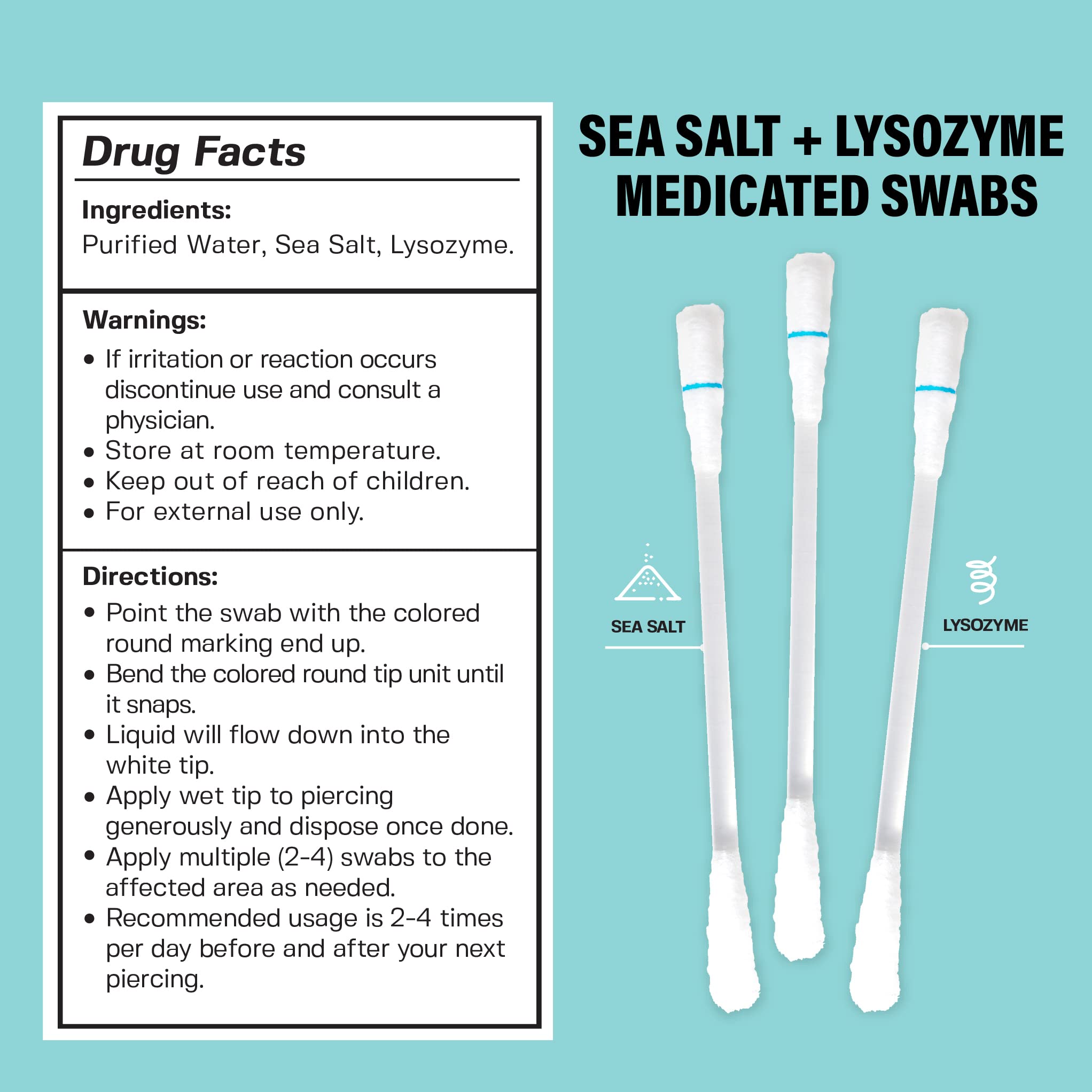 Base Labs Sea Salt Piercing Aftercare Kit Cleanses, Sterilizes