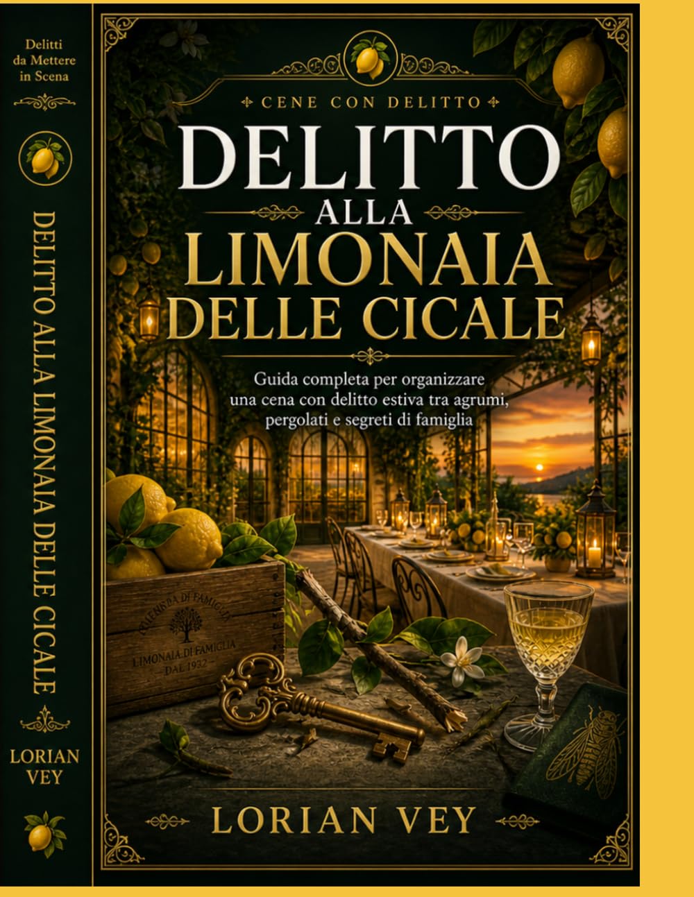 Delitto alla Limonaia delle Cicale: Guida completa per organizzare una cena con delitto estiva tra agrumi, pergolati, segreti di famiglia e una verità sepolta sotto gli alberi