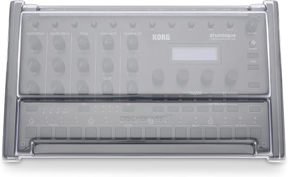 Decksaver Super Strong Polycarbonate Custom Fit Cover Compatible with Korg Drumlogue, Dust Cover for Travel and Everyday Protection