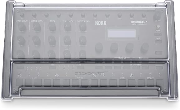 Decksaver Super Strong Polycarbonate Custom Fit Cover Compatible with Korg Drumlogue, Dust Cover for Travel and Everyday Protection