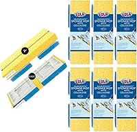 Vista 8 de LOLA Recambio de esponja de celulosa SqueezeMatic Butterfly Mop de 9 pulgadas, cabezal de repuesto, limpieza de pisos, comparable con recambio