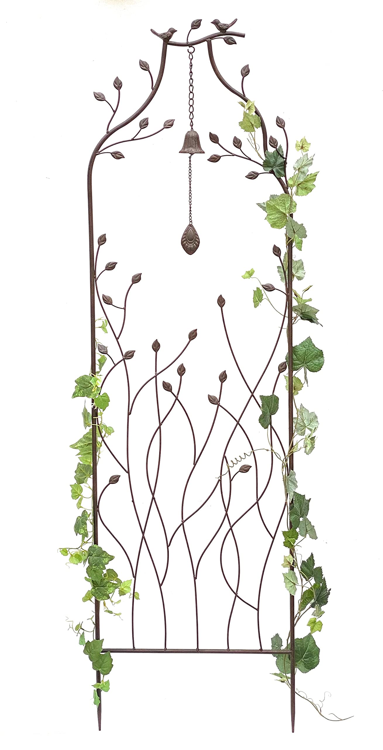 DanDiBo Tuteur en métal avec cloche - 170 cm - 93994 - Aide à l'escalade - Support de fleurs