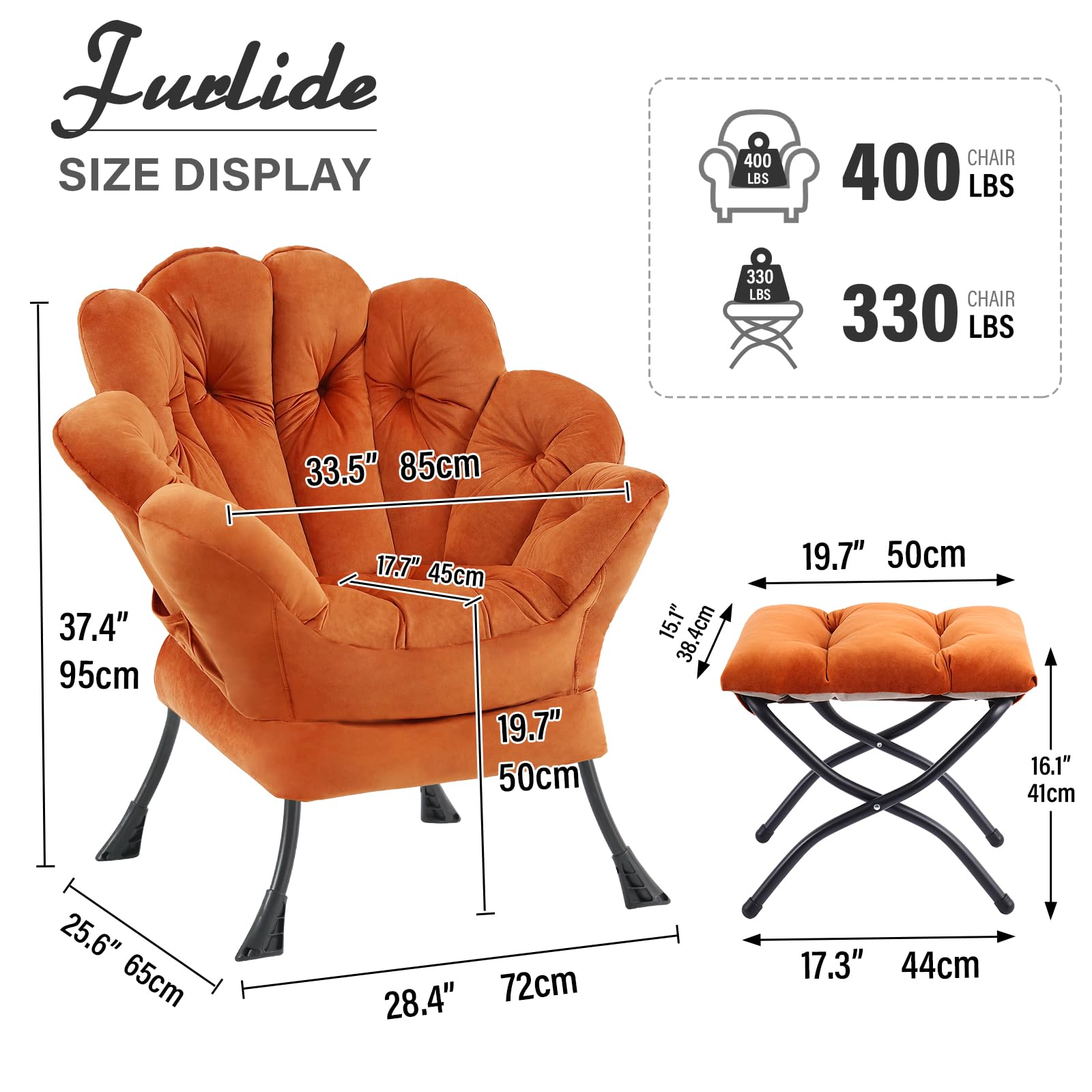 Amazon.co.jp: Furlide レイジーチェア オットマン付き モダン