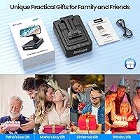 Vista 8 de JTEMAN Cell Phone Stand with Bluetooth Speaker,HD Sound Adjustable Phone Holder,Birthday Gifts for Men Women, Cool Tech Kitchen Gadgets for Most