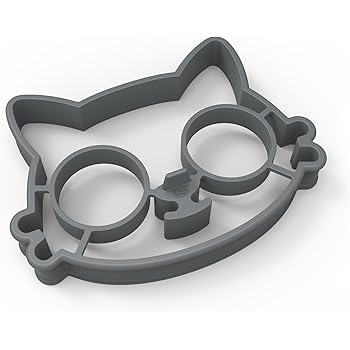 Fred & Friends FUNNY SIDE UP Silicone Egg Mold, Cat, small -