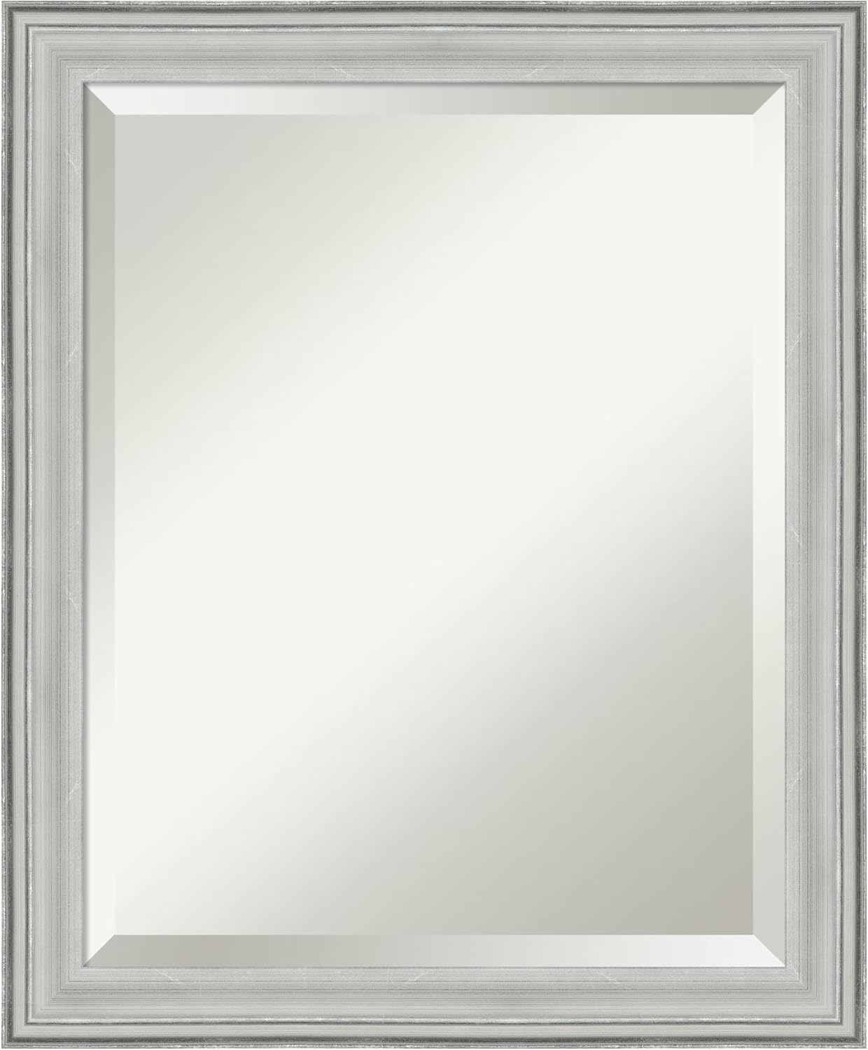 Amanti Art Bathroom Mirror for Over Sink, Vanity Mirror, Wood Frame, Hangs Horizonally and Vertically, Bathroom Wall Decor, Beveled Edge
