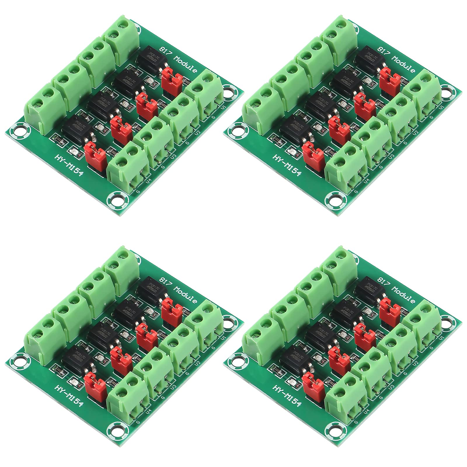 Alinan 4pcs 4CH Optocoupler PC817 4 Channel Isolation Board Voltage Converter Adapter Module 3.6-30V Driver Photoelectric Isolated Module-picture-13