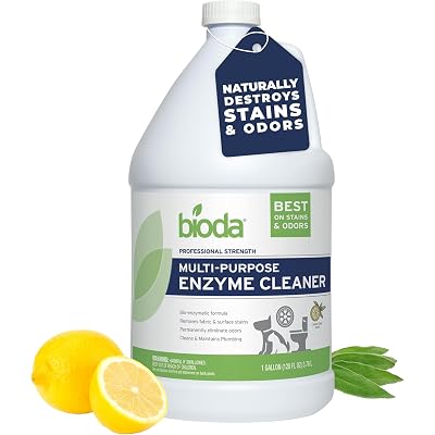 Bioda Multi-Purpose Probiotic Enzyme Cleaner and Deodorizer | Professional Strength | Trash Can Deodorizer, Pet Stains and Odors, Drains, Floors, Bathrooms, Toilets | Made in USA | 1 Gallon