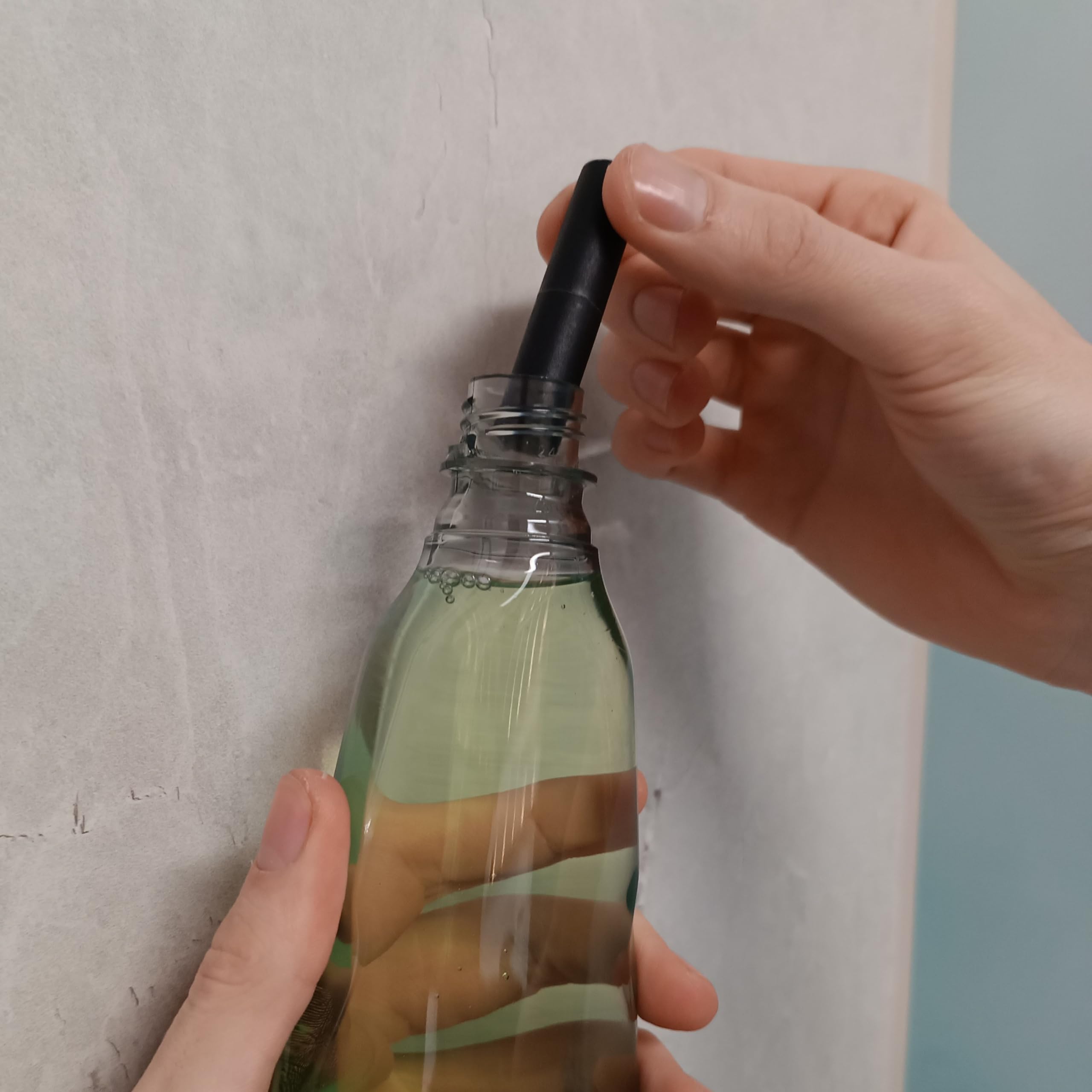 Wandbreite Clip - Magnetische Wandhalterung für Shampoo Duschgel Spülmittel in Dusche Bad Küche (Unterputz Set - Stabmagnet & Magnetplatte)