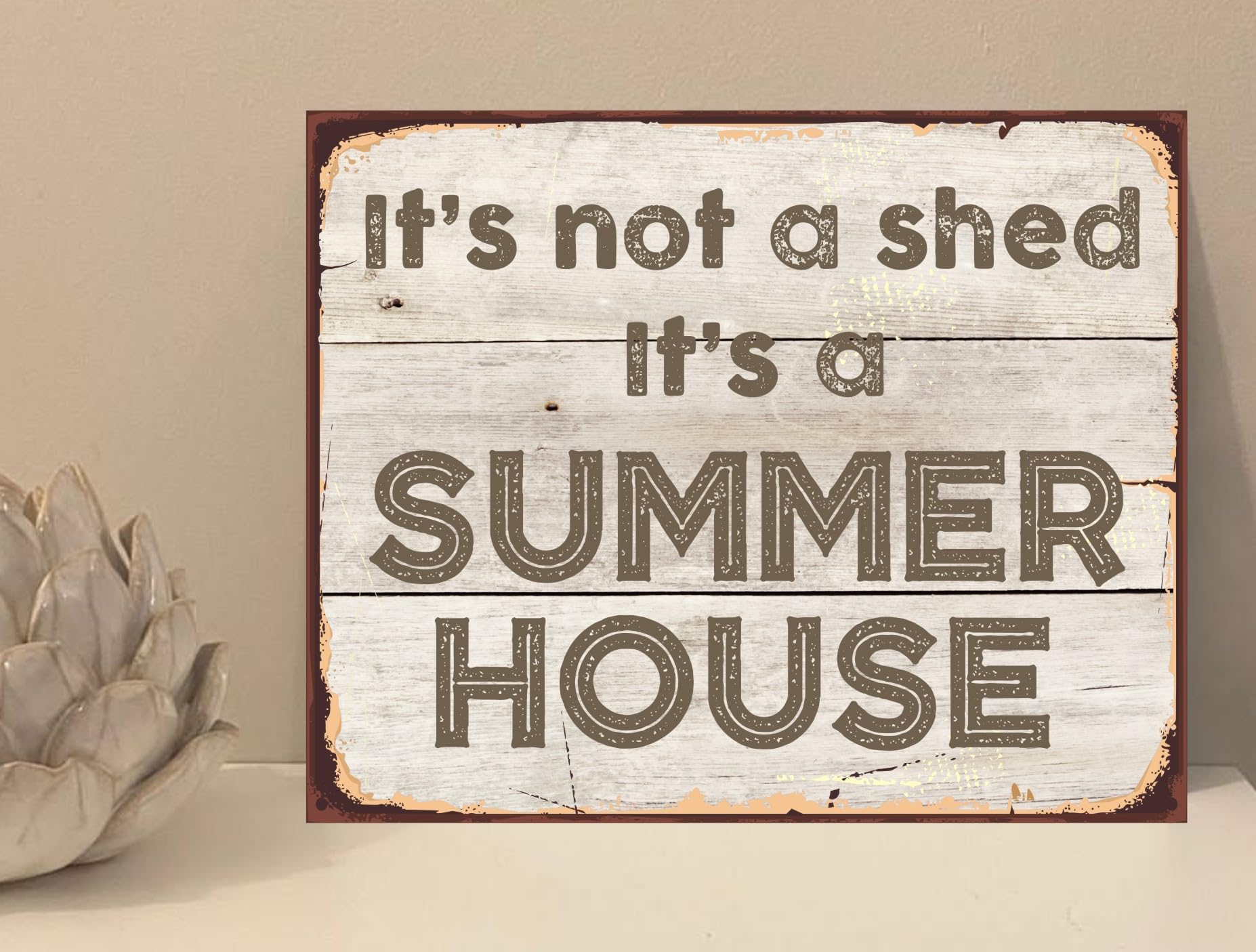 the sticker studio ltd It's Not A Shed It's A Summer House Novelty Metal Plaque Sign Gift fcp16