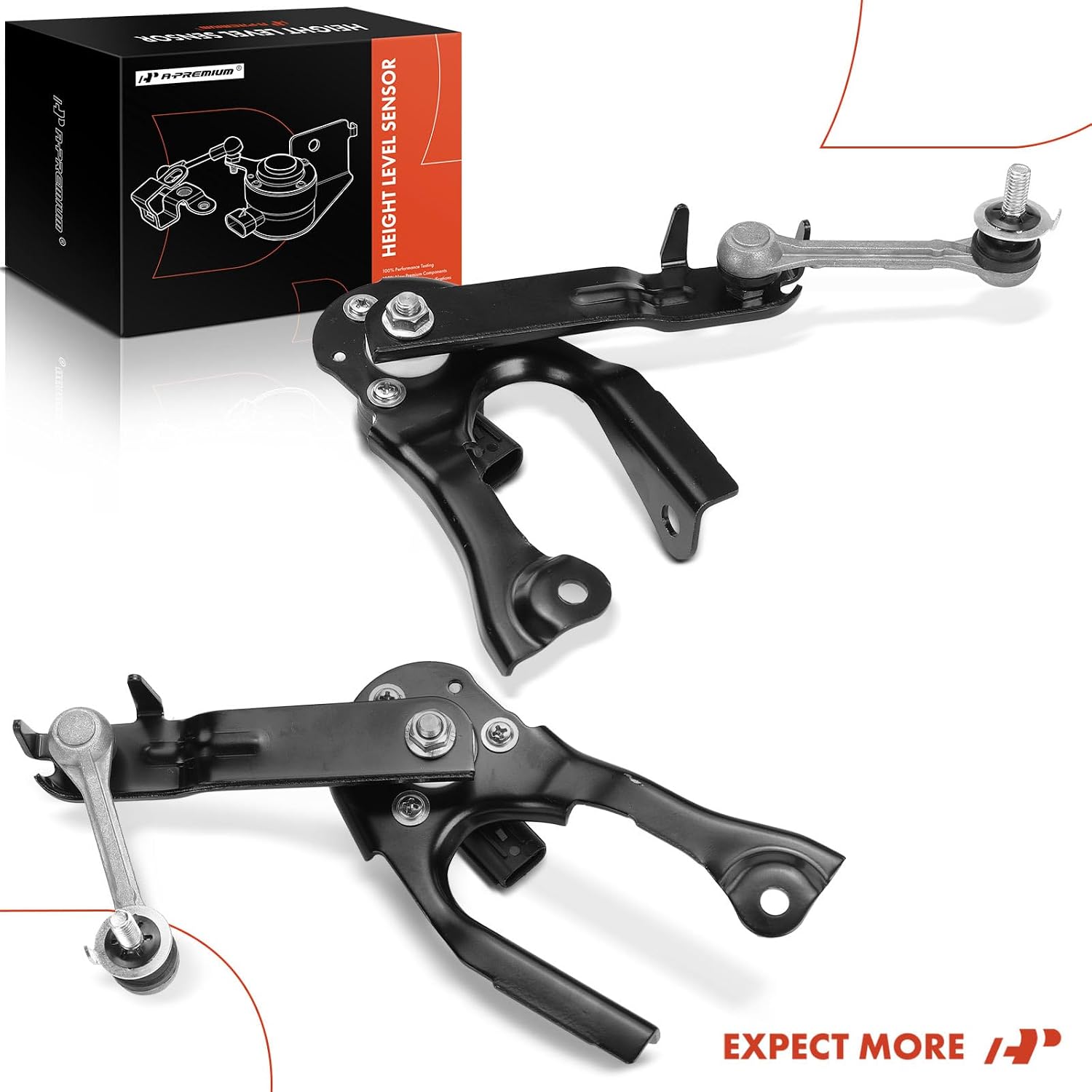 A-Premium Ride Height Level Sensor Compatible with Acura MDX 2007-2013, ZDX 2010-2012, Rear Driver & Passenger Side, 2-PC Set, Replace# 33196STXA01, 33146STXA01