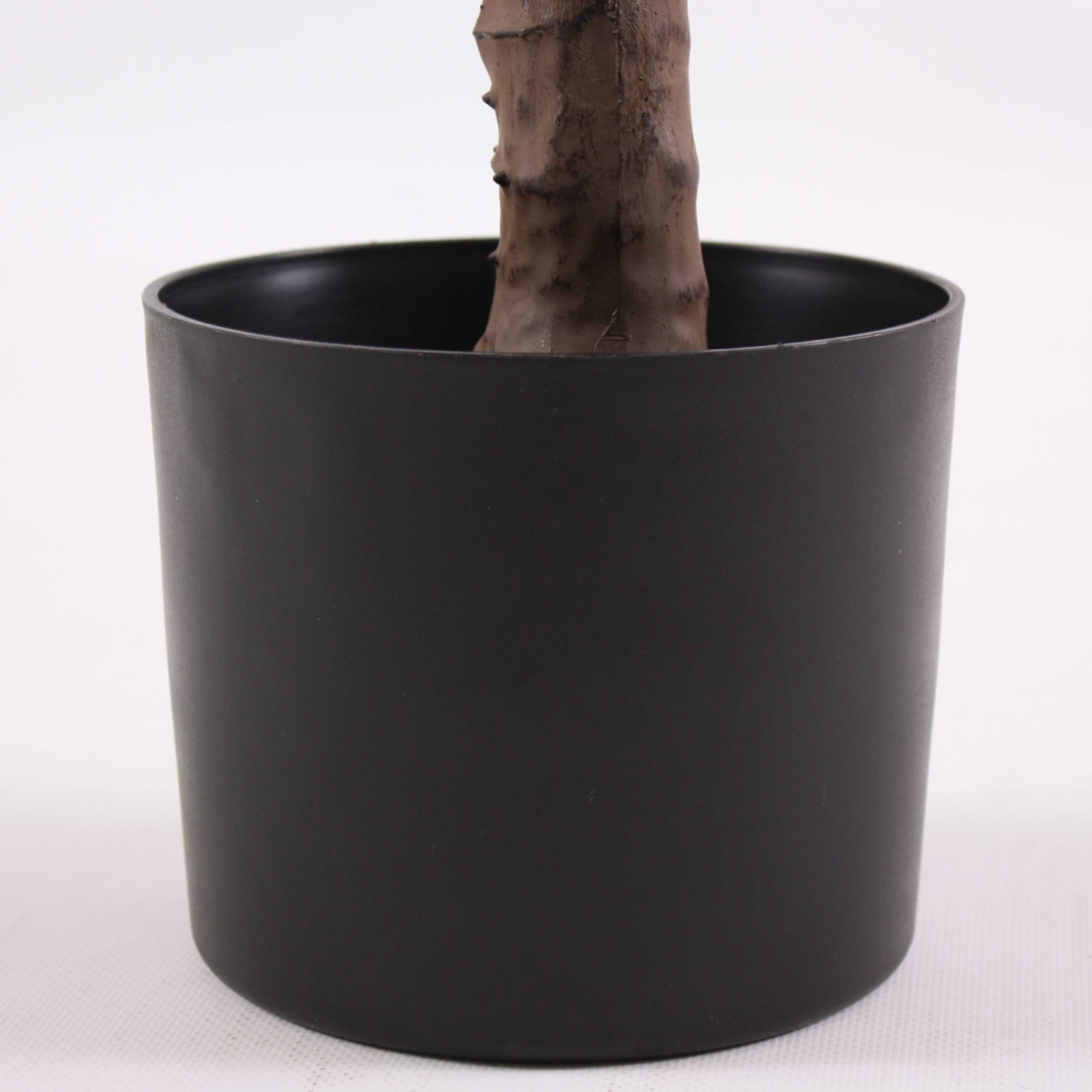 Pianta Artificiale Ficus Lyrata Alta 125 cm, Pianta Decorativa in PE Realistica per Soggiorno Ingresso Sala da Pranzo, Accessorio Verde Senza Cura