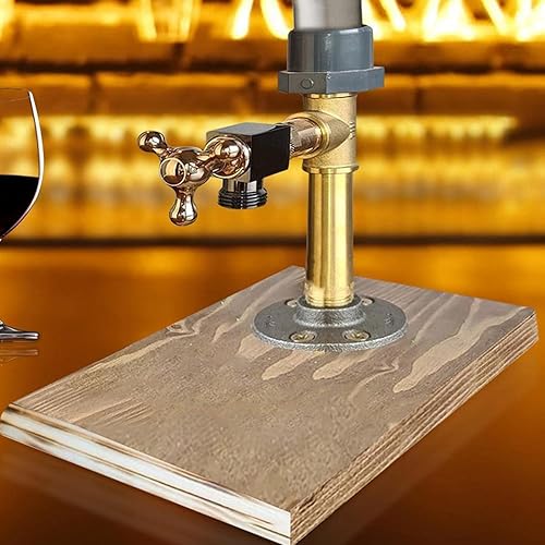 Miniatura 6 de Dispensador de alcohol, dispensador de botellas de licor, diseño único de madera con soporte en forma de grifo, accesorios de alcohol, regalo ideal