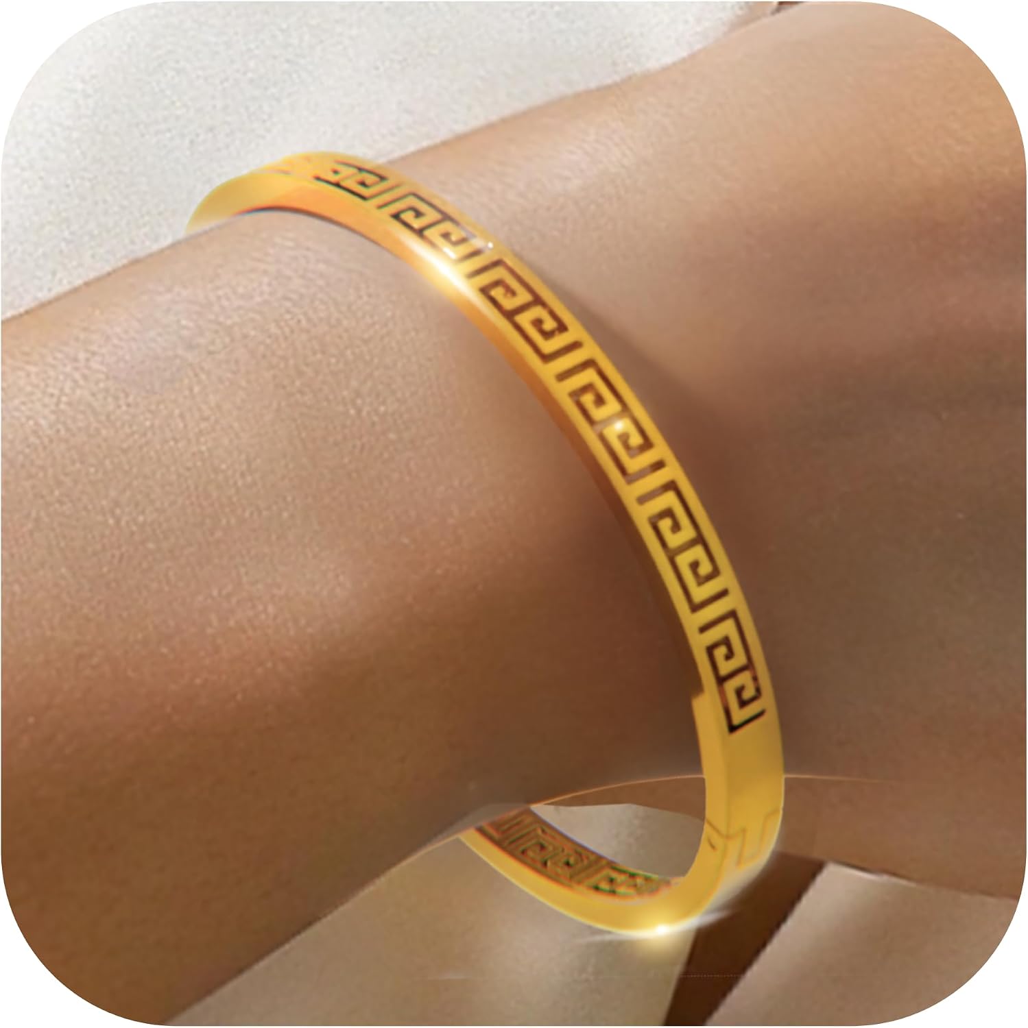 Gold Luxurious Cuff Bracelet for women waterproof love bangle monimalist jewelry