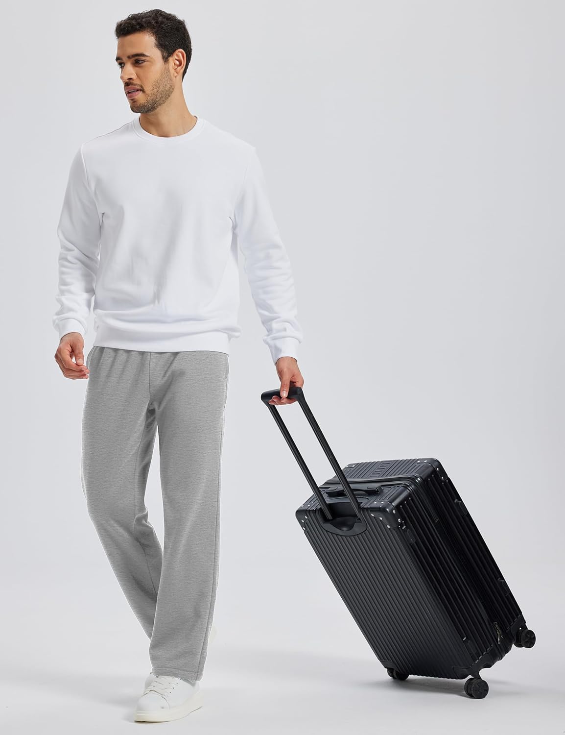 MAGCOMSEN Men's Winter Fleece Pants Sherpa Lined Sweatpants with Pockets Drawstring Lounge Running Athletic Warm Pants - Image 6