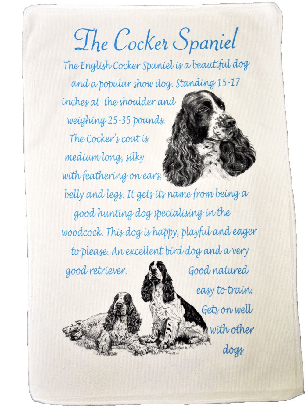 Personalised4u Best Friends Cocker Spaniel Microfibre Tea Towel