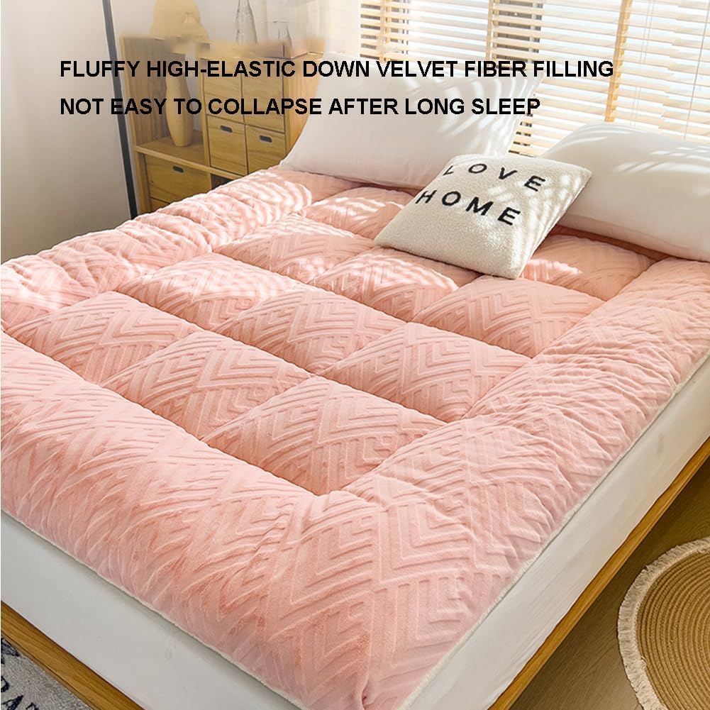 materac materac Japoński materac futon-futon składany pojedynczy podwójny zwijany bawełniany długi materac na dzień przenośny materac do spania na podłogę dla gości sofa łóżko (kolor: D Rozmiar: