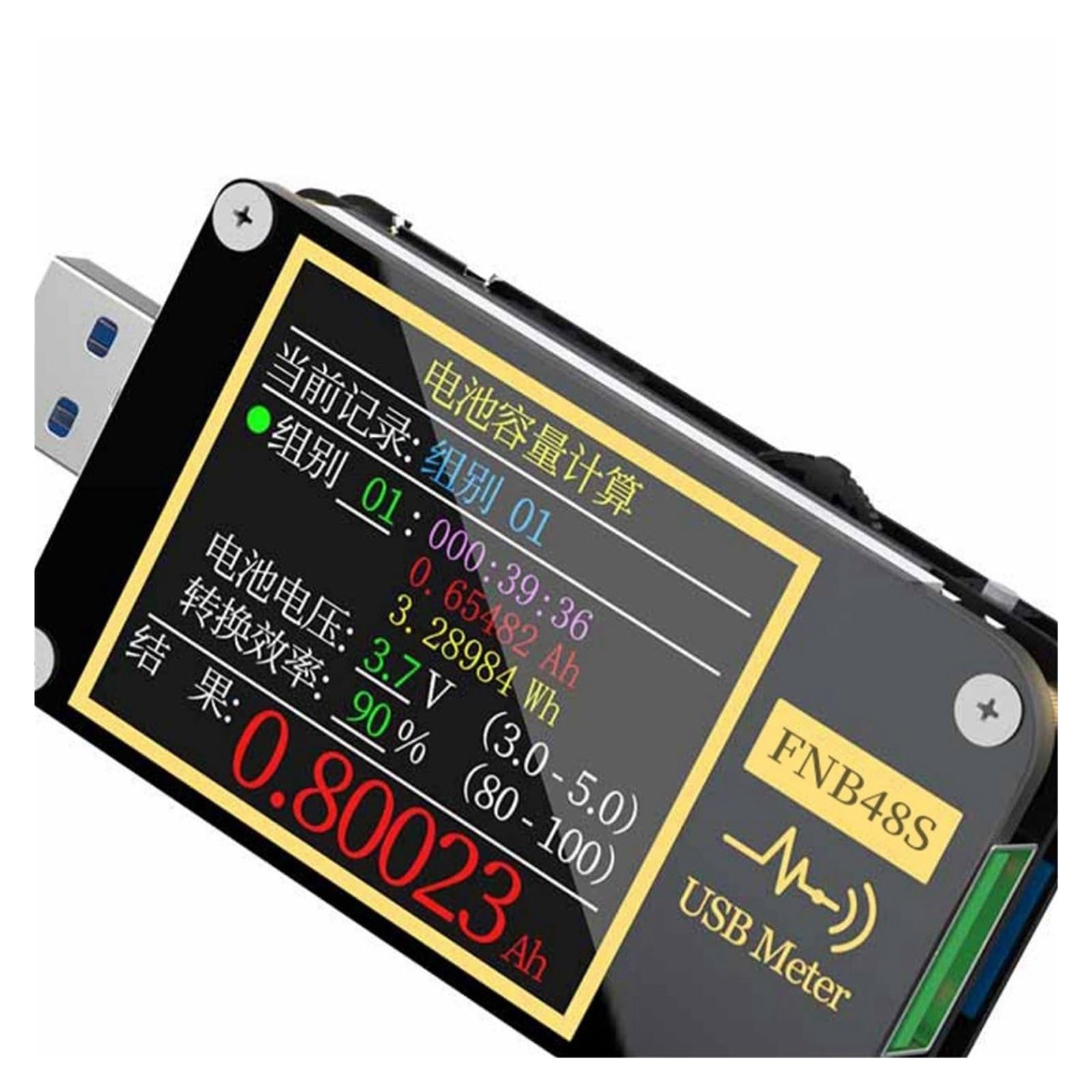 Tester USB,Tester kabla USB, FNB48S Tester Napięcia Pojemnościowego USB Miernik Prądu Monitor Analizator Wykrywania Mocy Narzędzia Testowe Z do sprawdzania pojemności, czyszczenia pojemności