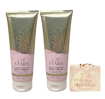 Bath & Body Works In The Stars 2 Piece Body Cream Set with a Himalayan Salts Springs Bar Soap - Full Size