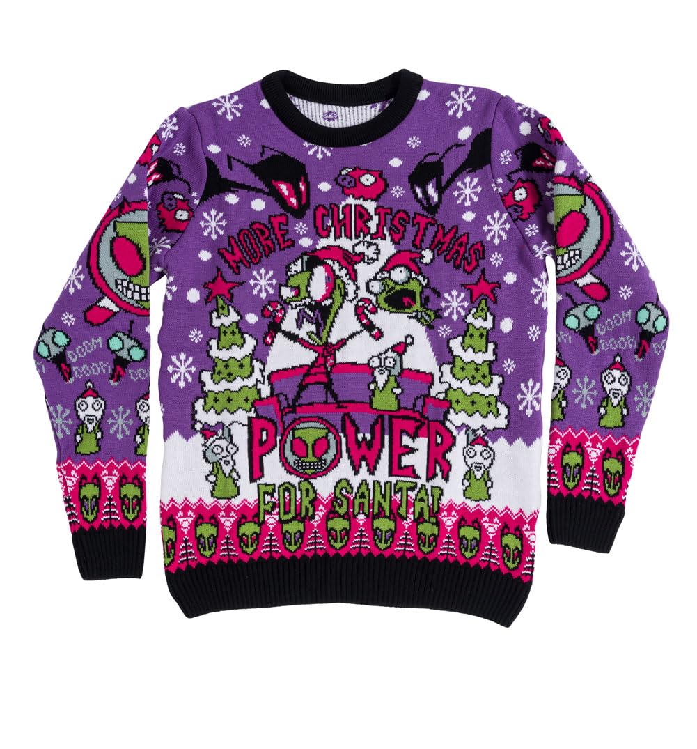 AAA Merchandise Invader Zim Christmas Jumper (UK, Alpha, 4XL, Regular, Regular)