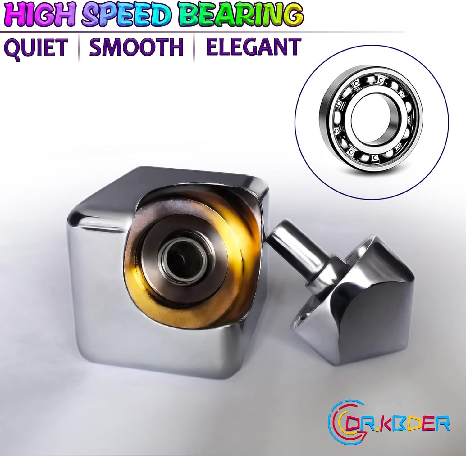 Fidget Spinner Toys Cube Adults, Easter Basket Stuffers for Teens Metal EDC Cool Desk Gadgets Office Toys Small Anxiety Figette Sensory Toy, ADHD Tool Fingears Figet Stress Valentine Gift for Boys - Image 5