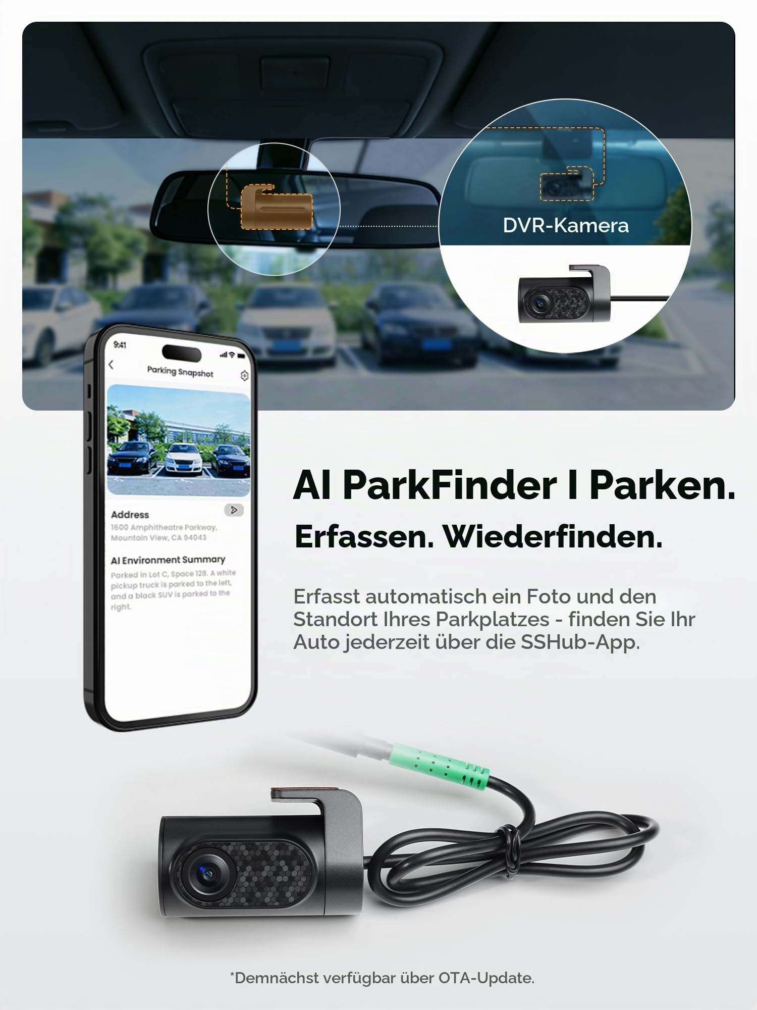 AI Box 8G+128G Android 13 Wireless CarPlay/Android Auto Adapter, HDMI, 4G LTE. Set mit AC-HD21F 1080P DVR Kamera & AC-4450 OBDII Scanner. QCM6125, DriveChat AI, ScenePilot 2.0, CB7PO