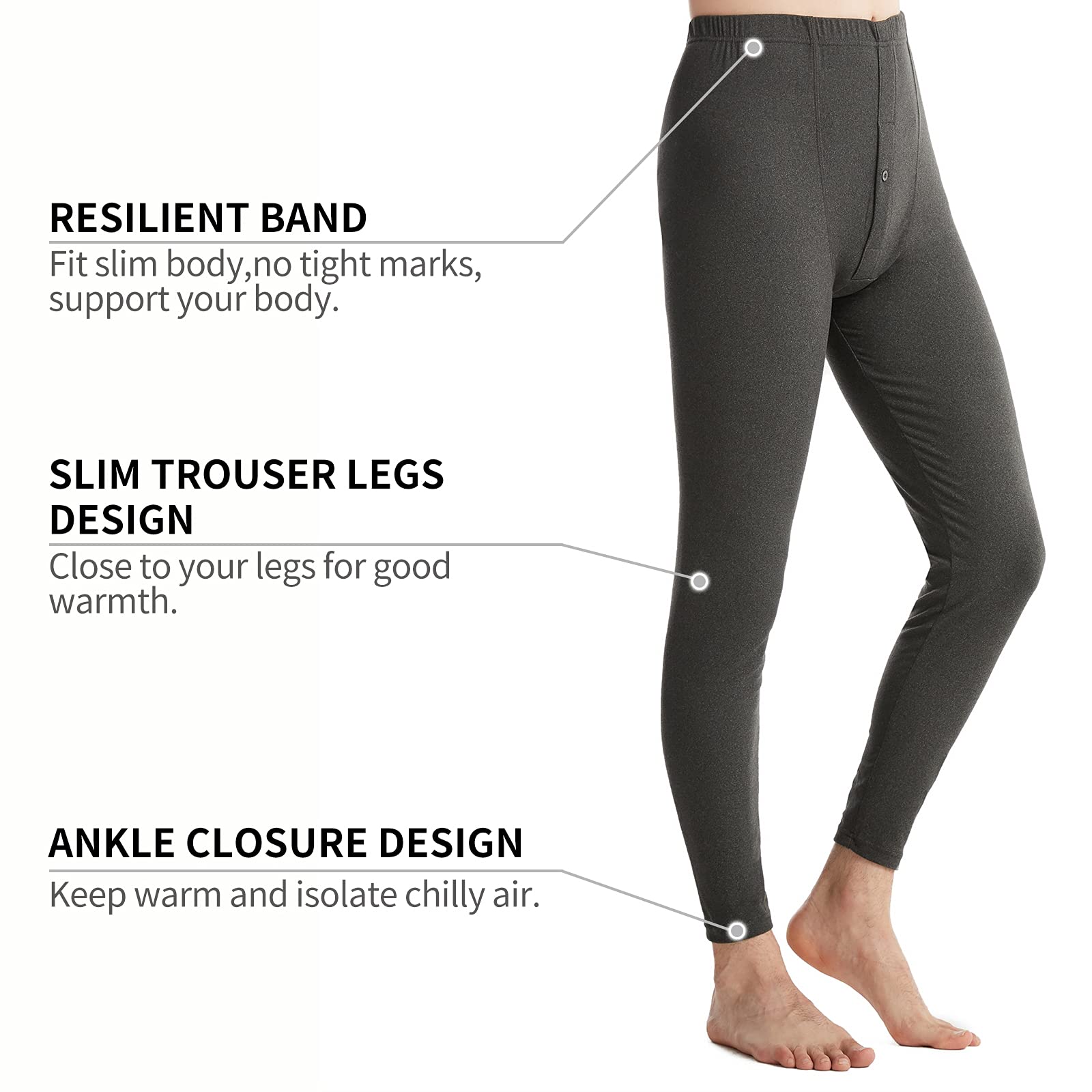 Ensemble de sous-vêtements thermiques pour homme - Sous-vêtements thermiques longs pour homme - Couche de base haut et bas ultra doux - Cadeaux pour hommes avec boîte