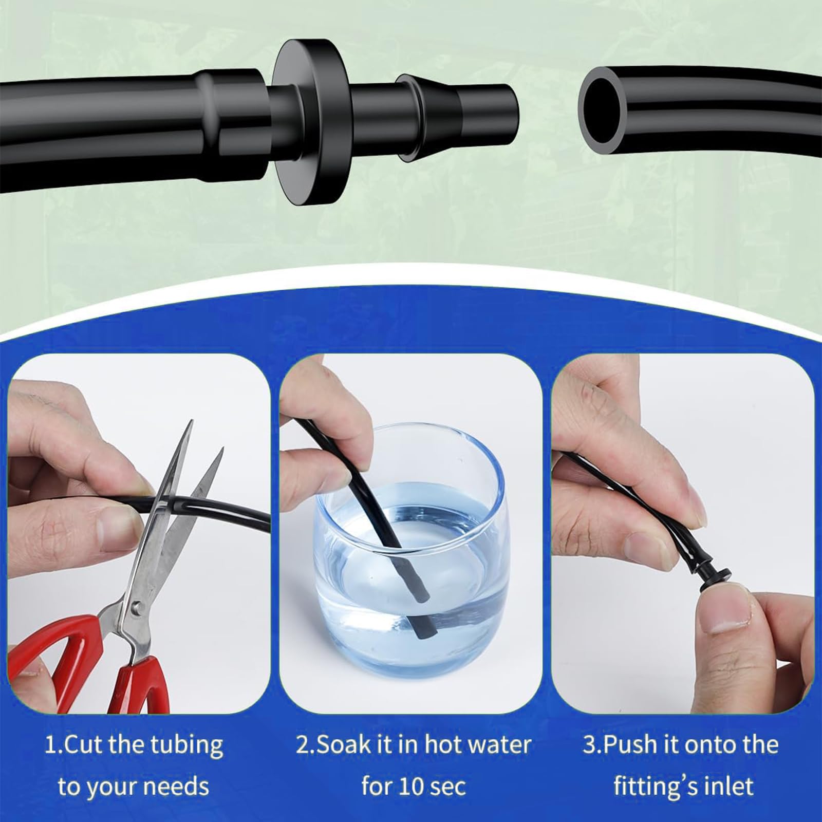 Générique Tuyau d'Arrosage Jardin : Tuyau Distribution Brut pour Irrigation Goutte-à-Goutte Petits Jardins - Compatible Systèmes Brumisation & Tubage Brumisateur Flexible 8mm(1/4in) 50m(164ft)