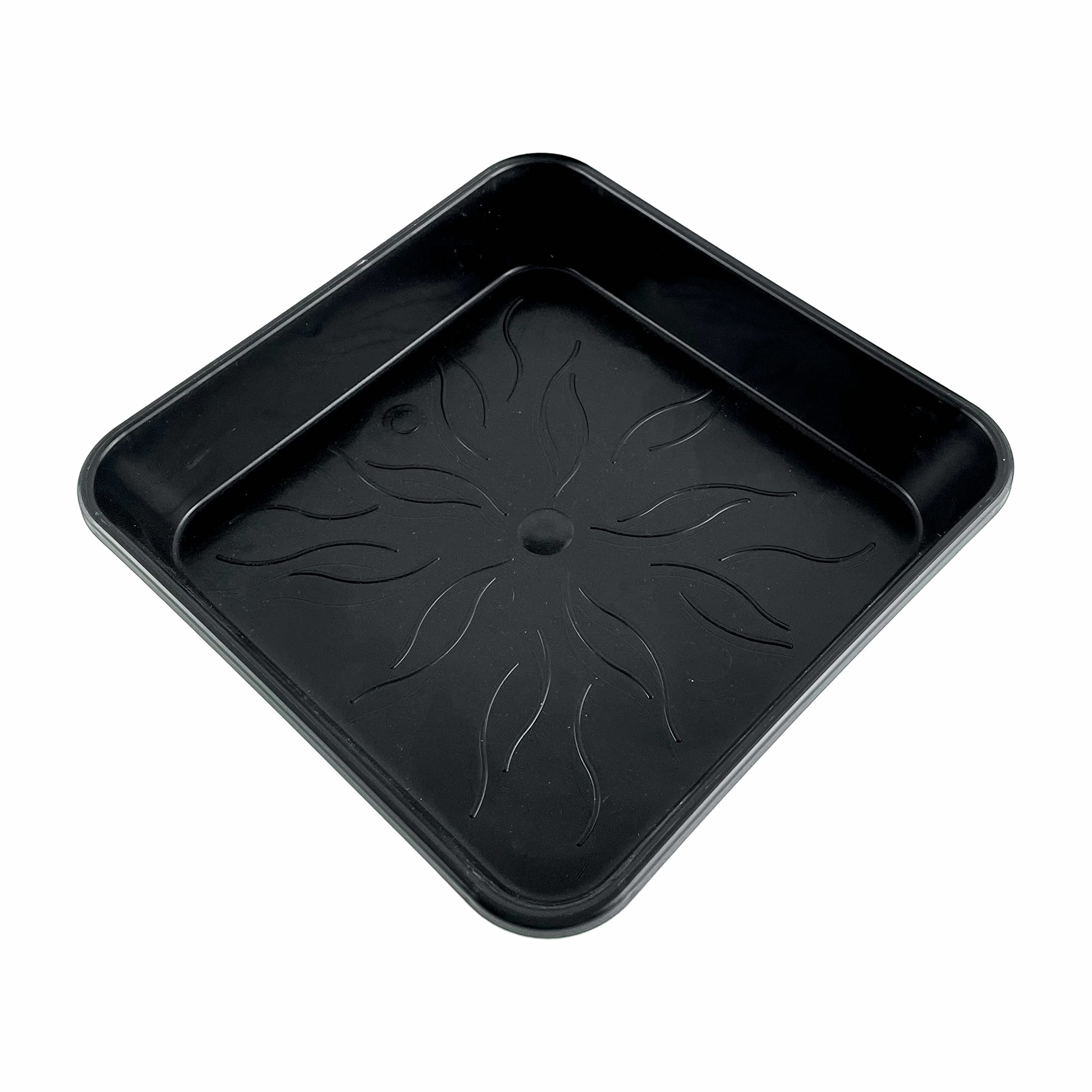 5 x 11 Liter 23,5x23,5x28 cm Pflanztöpfe mit passenden Untersetzer Topf Töpfe Pflanzentopf Viereckig Schwarz