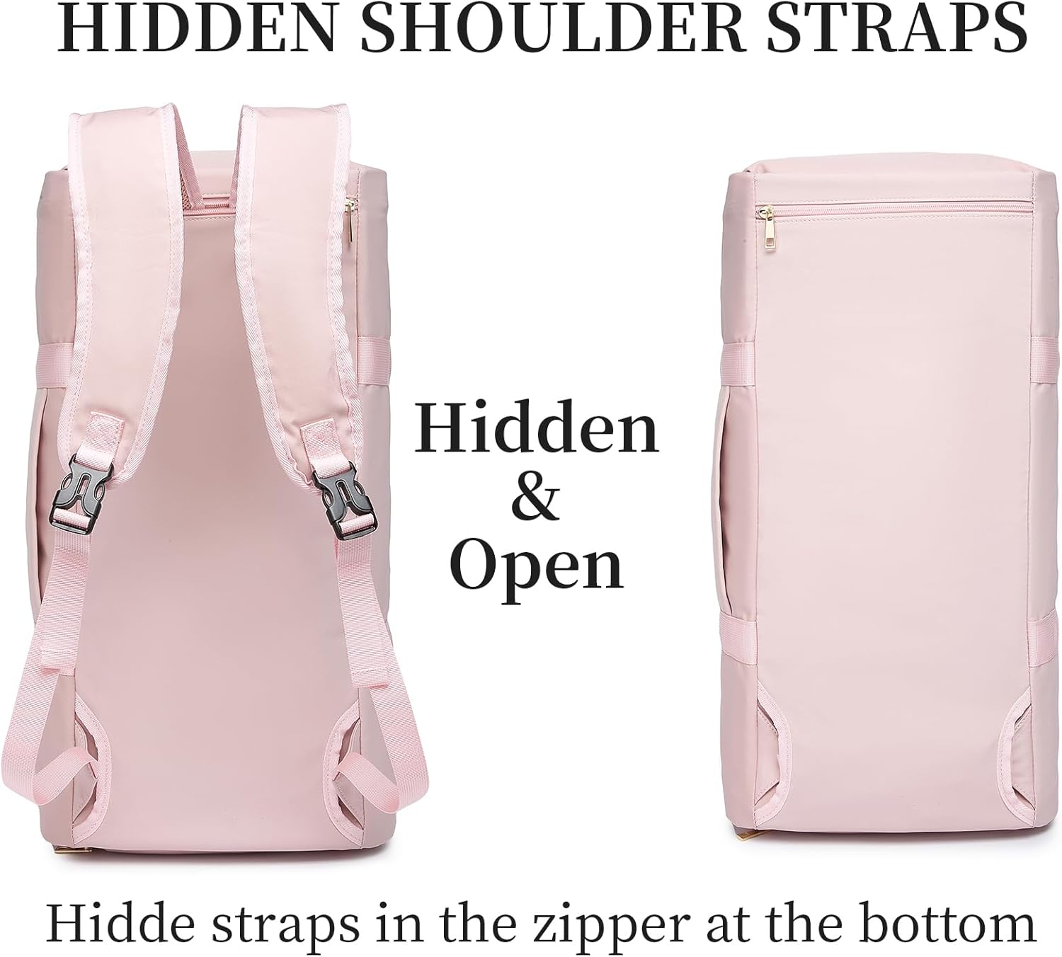 seyfocnia Convertible Travel Garment Bag,Carry on Garment Duffel Bag for Women - 3 in 1 Garment Backpack Hanging Suitcase Suit Business Travel Bag