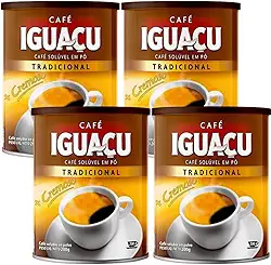 Café Iguaçu Solúvel Em Pó Lata 200g Kit Com 4 Unidades
