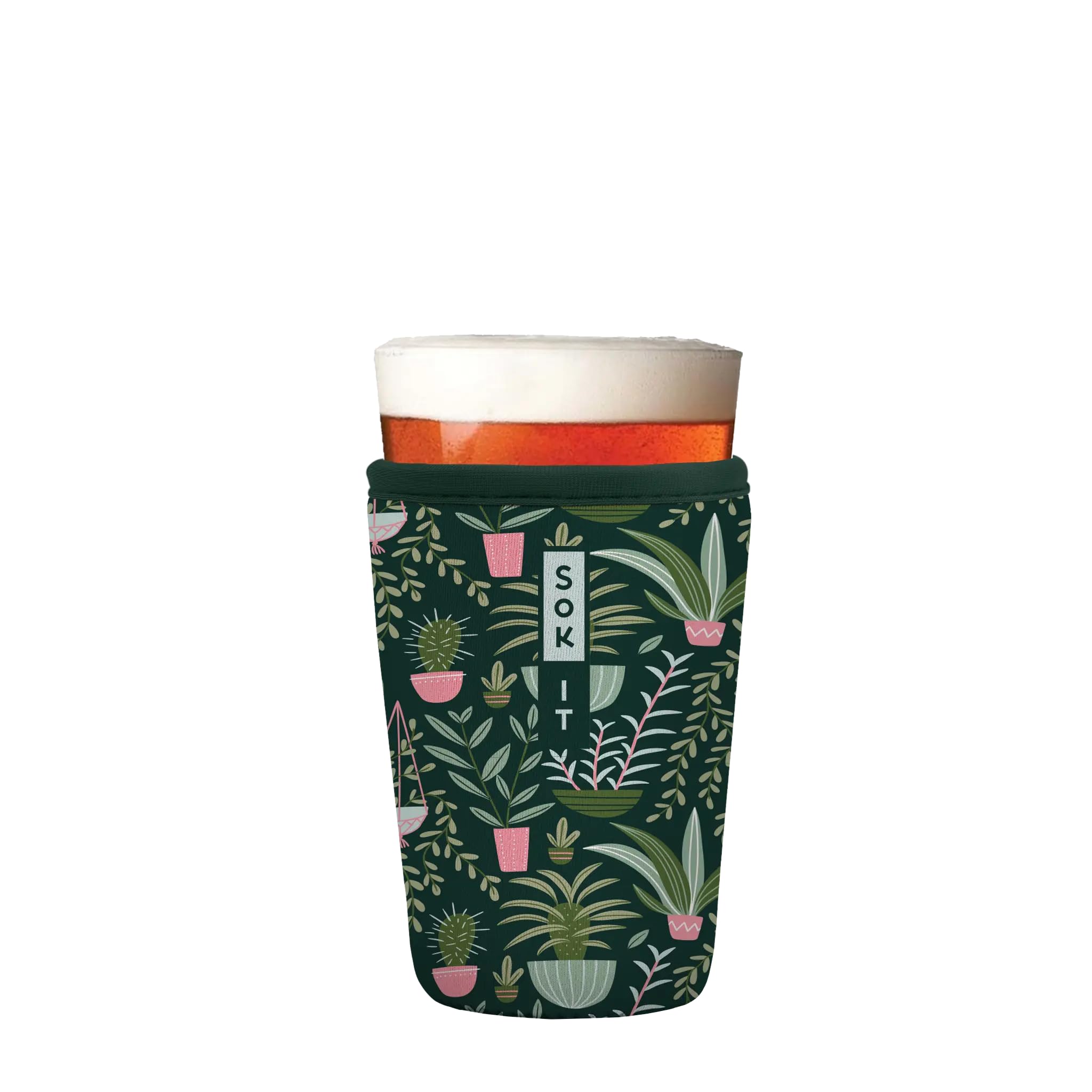 Sok It PintGlassSok Beer Glass Sleeve Insulated Neoprene Cover (Green Living, Pint Glass Sleeve)