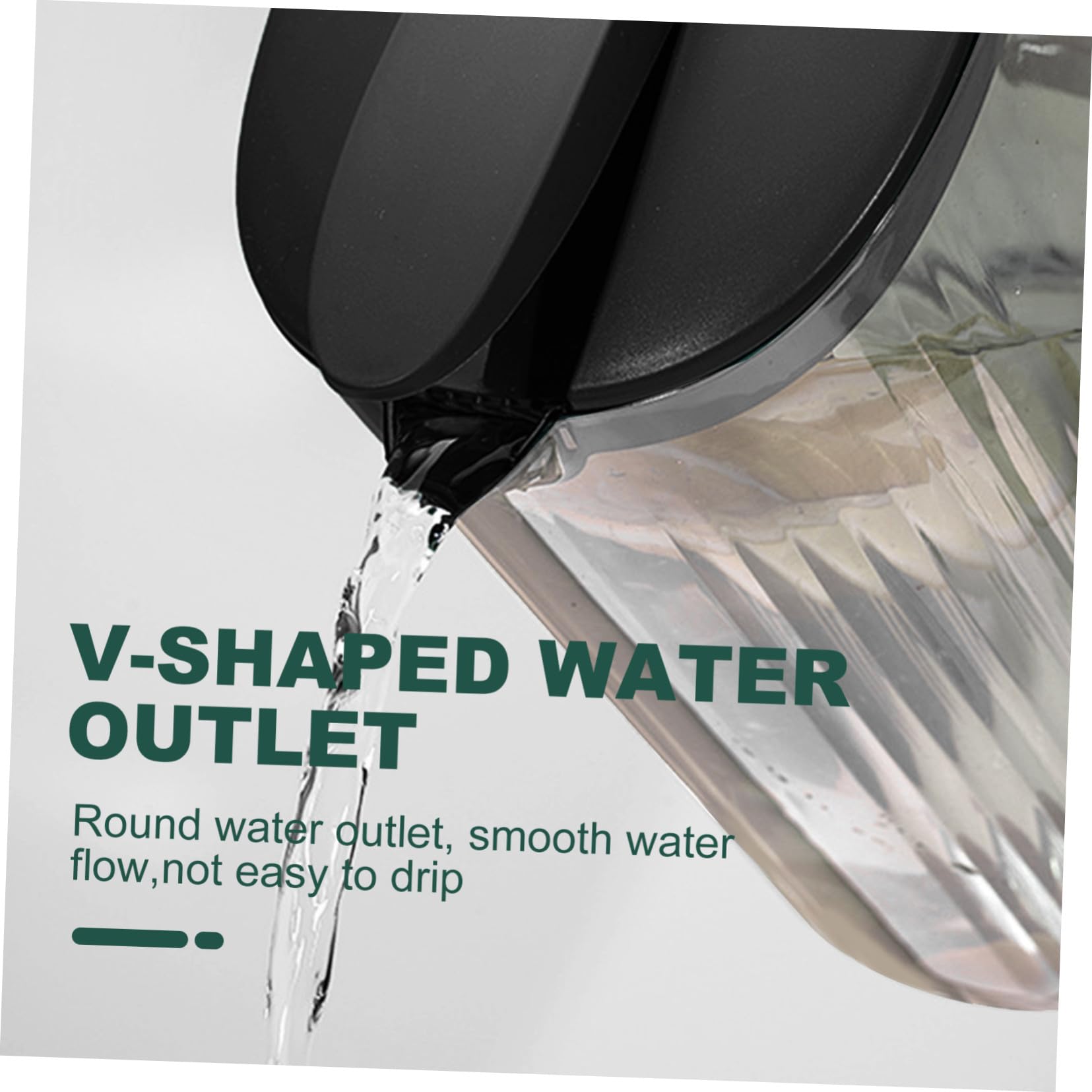 Jarra de Agua Fría Portátil 2200ml de Plástico As Negra | Capacidad Grande, Apta para Bebidas Caseras y Leche, Uso en Hogar u Oficina, Diseño Ligero y Seguro