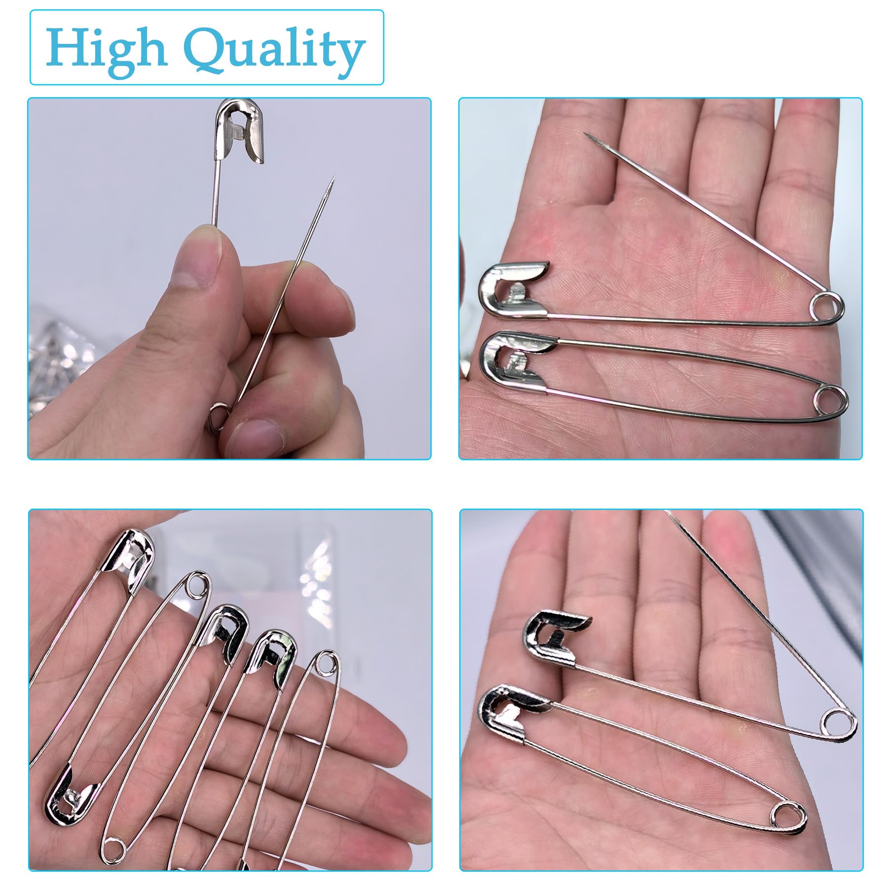 Kit De 330 épingles De Sécurité Métalliques - 11 Couleurs, Taille 6.8x32mm - Pour Couture, Bricolage, Bijoux