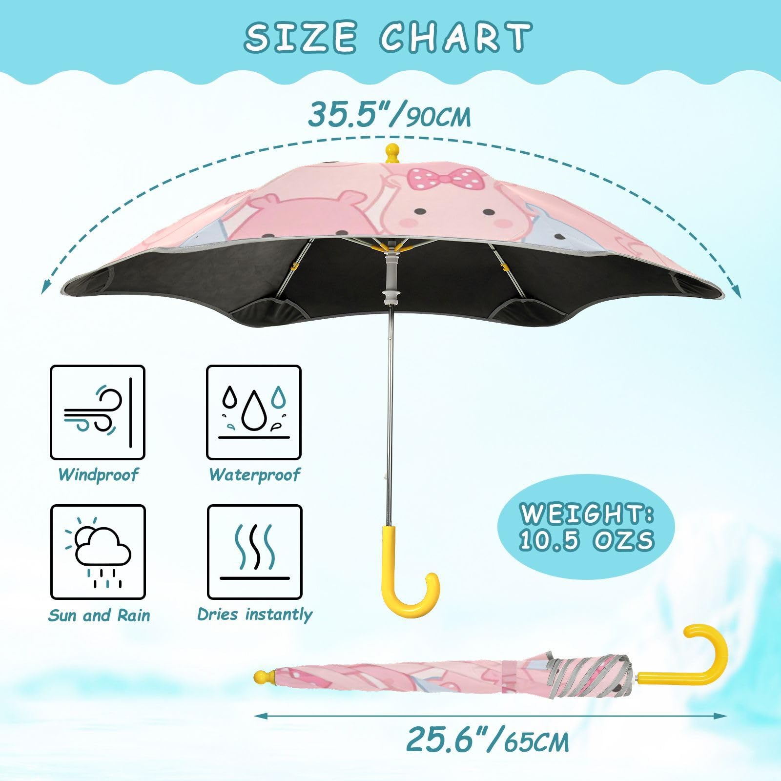 GuoChe Parapluie 6 baleines en aluminium et fibre de verre
