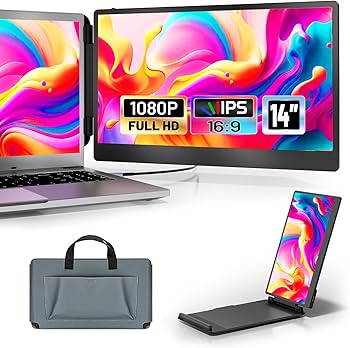 Amazon.co.jp: 14イン ノートパソコンモニター デュアルディスプレイ 2