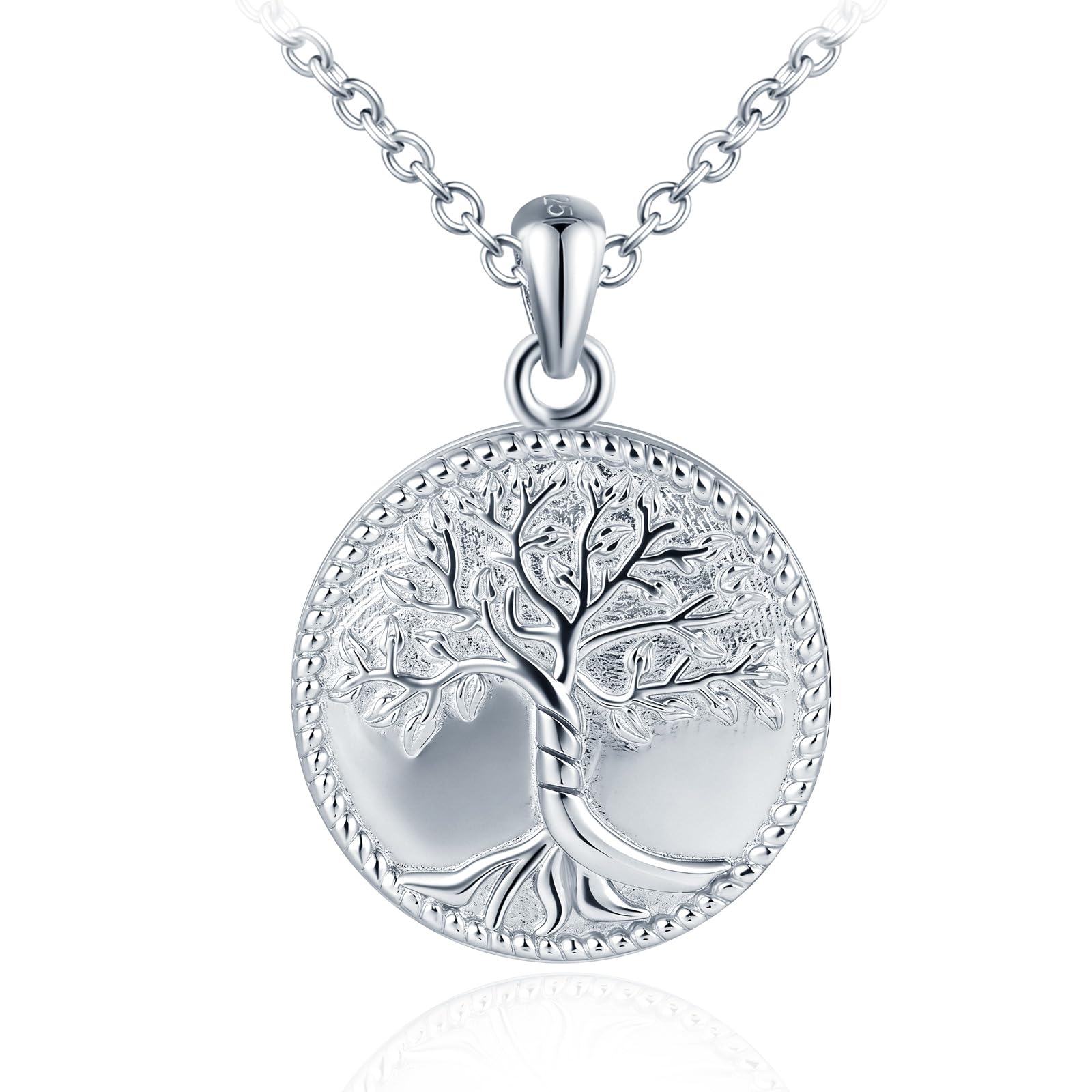 Collana da donna in argento Sterling 925, medaglione con albero della vita, apribile per foto