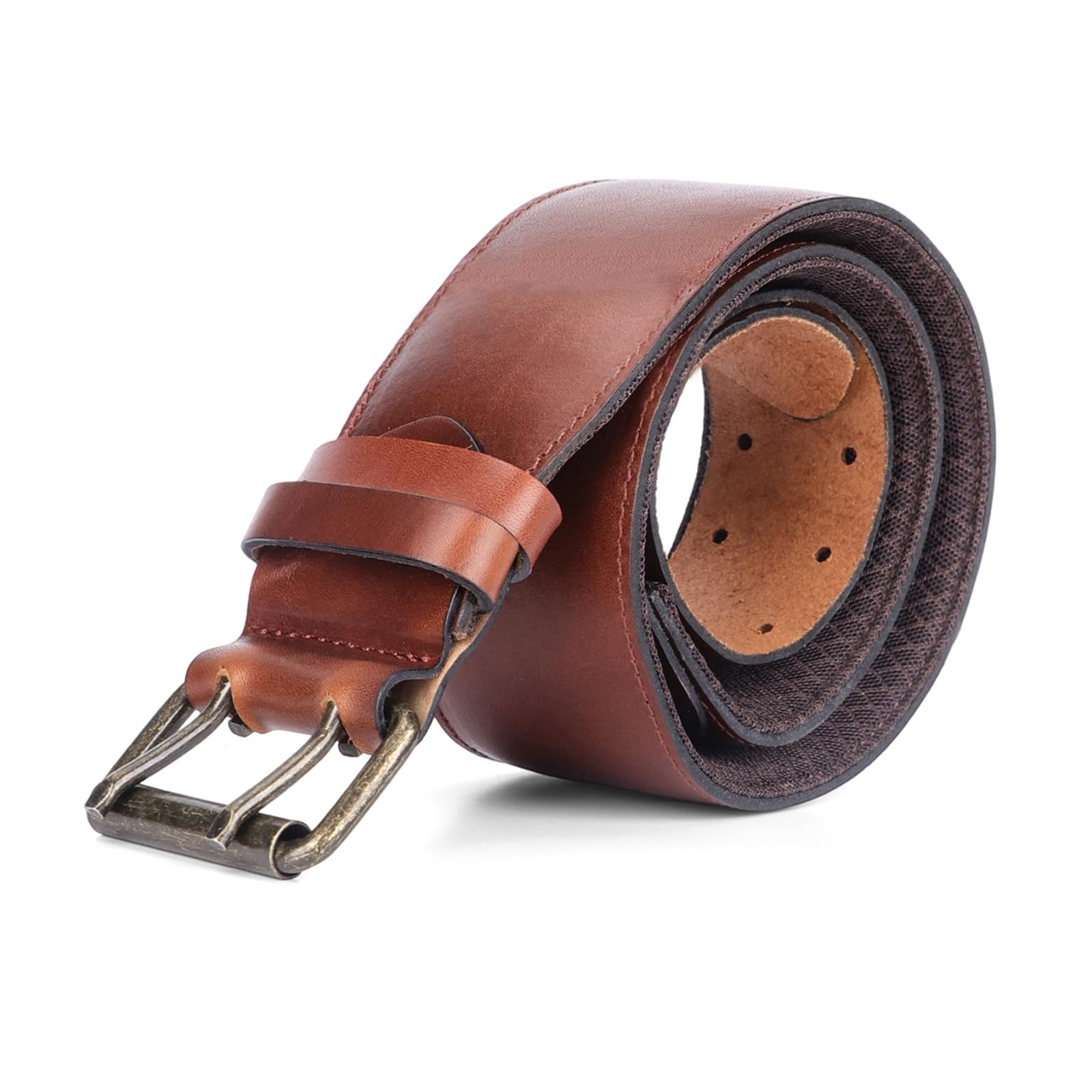 Tourbon Ceinture à outils en cuir robuste de 6,3 cm de large pour homme, ceinture de travail réglable pour charpentiers, électriciens